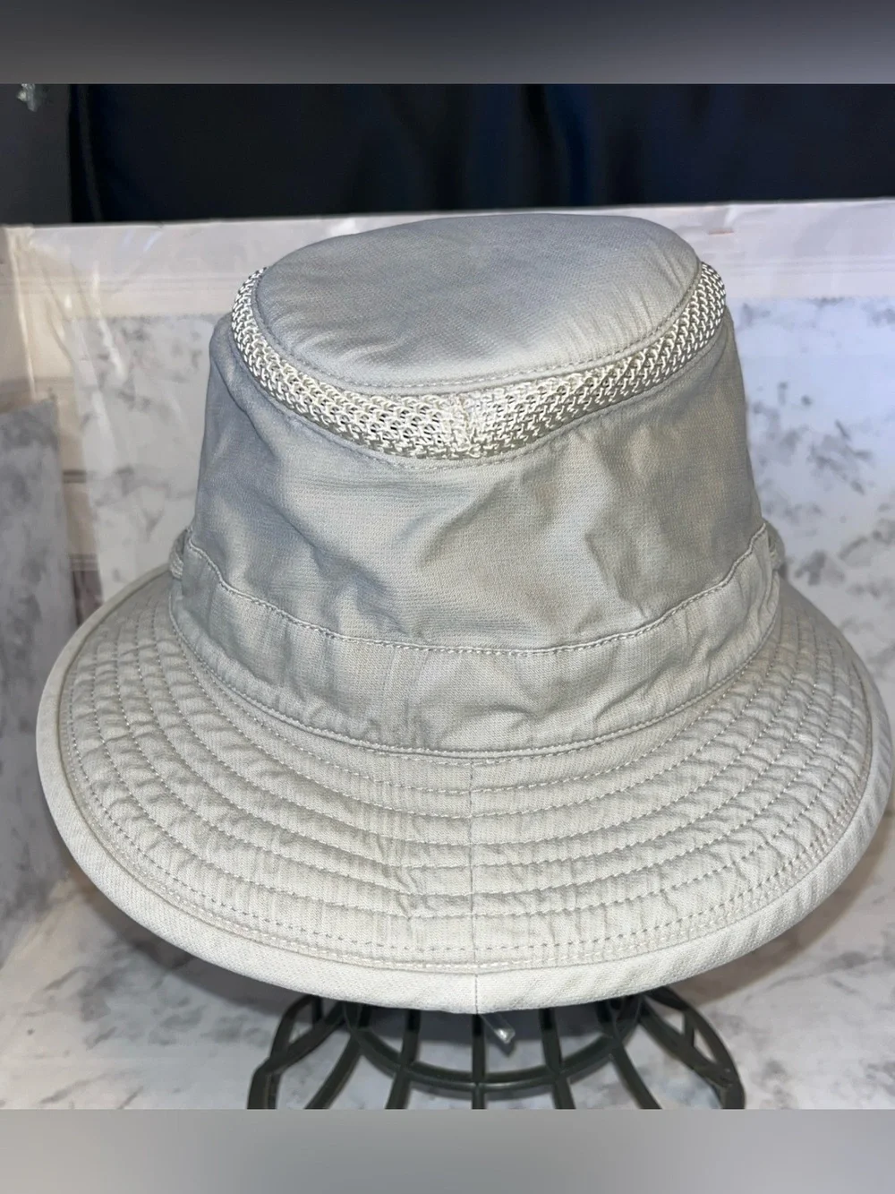 Tilley The Airflo T5 MO Sun Hat Boonie Size 6 7/8 Med Brim UPF 50 Stone